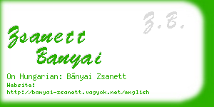 zsanett banyai business card